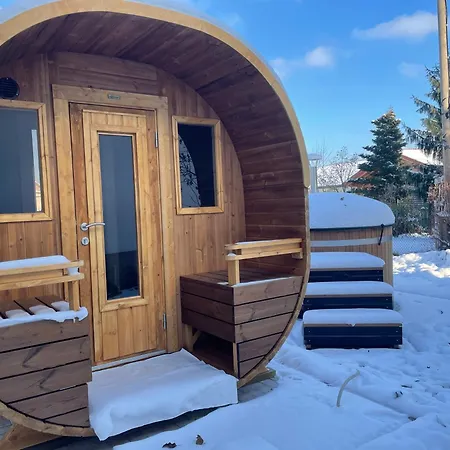 בית נופש Amare Mit Fasssauna, Eigener Terrasse & Kamin *